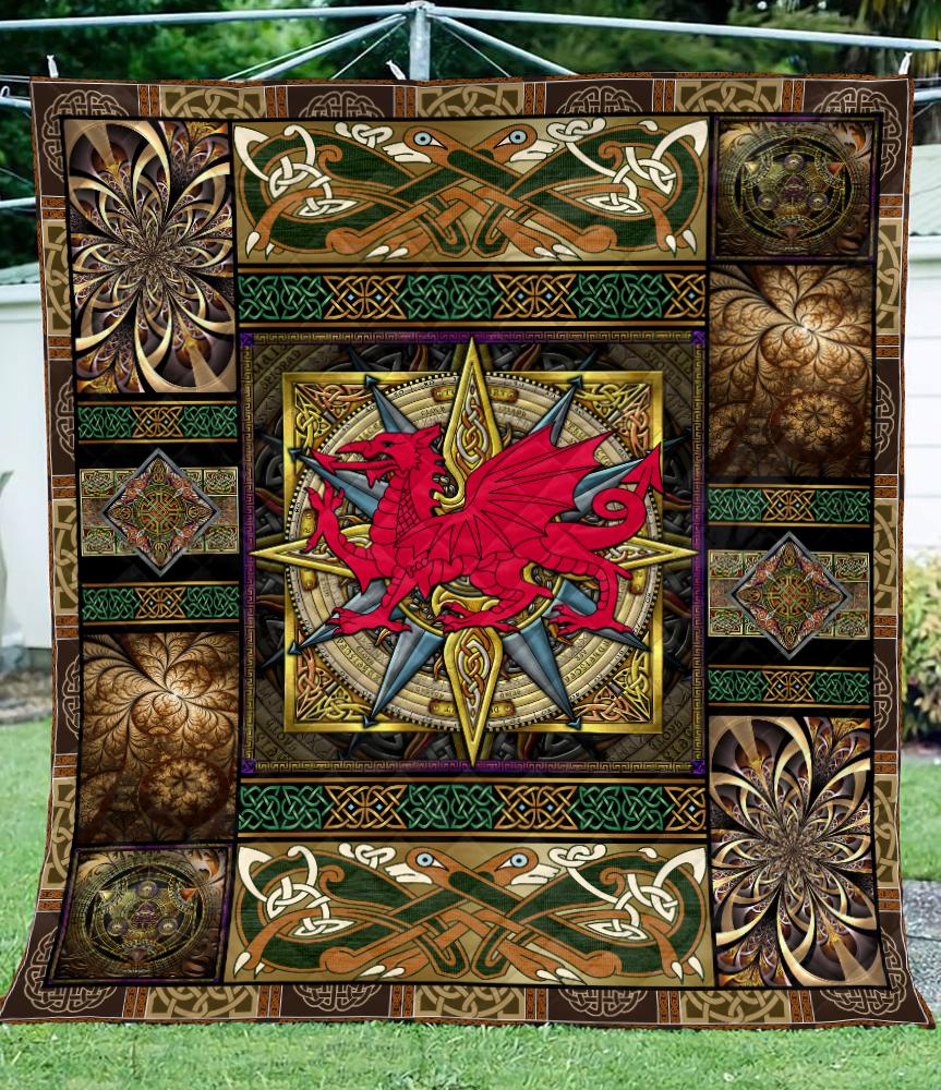 Celtic Compass 3D All Over Printed Quilt