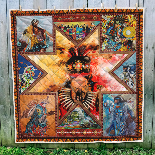 Native American Pow Wow 3D All Over Printed Quilt