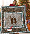 Deer Couple Customize Name Quilt