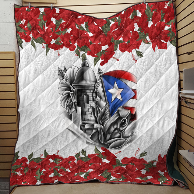 Maga Flower Puerto Rico Quilt Blanket MH24022104