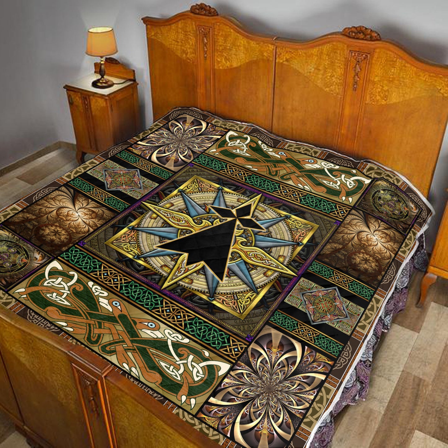 Celtic 3D All Over Printed Quilt