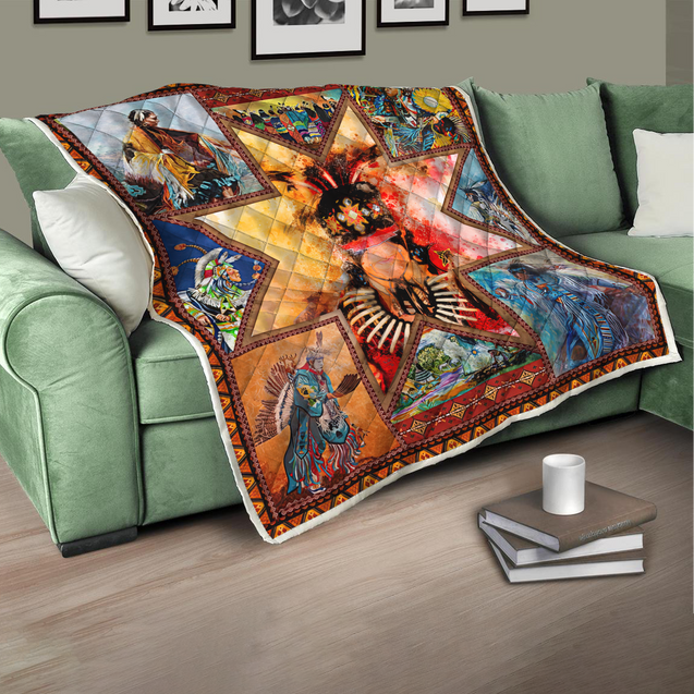 Native American Pow Wow 3D All Over Printed Quilt