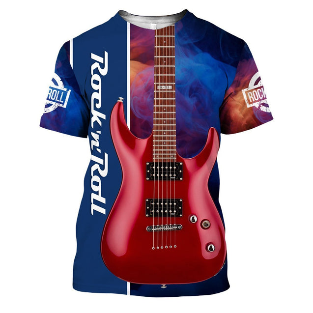 Rock'n'Roll guitar 3D Printed Music Clothes HG10251-Apparel-HG-T-Shirt-S-Vibe Cosy™