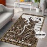 Love Gift Couple Deer Custom Name 3D Rug LAM