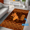 Personalized Name Bull Riding 3D Rug Vintage Style