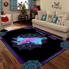 Personalized Name Bull Riding 3D Rug Mandala