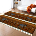 Aboriginal Zebra Dancing women Australia Culture art Rug