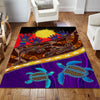 Aboriginal Culture Painting Art Colorful 3D Design Rug