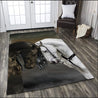 Black And White Horse Couple 3D Rug