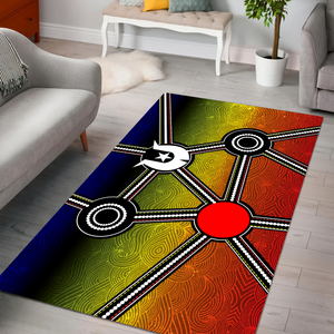 Aboriginal heal the sun and spirit 3D print Rug