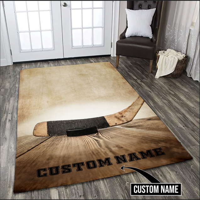 3D All Over Printed HOCKEY GIFT RUG Custom Name XT DD26022103