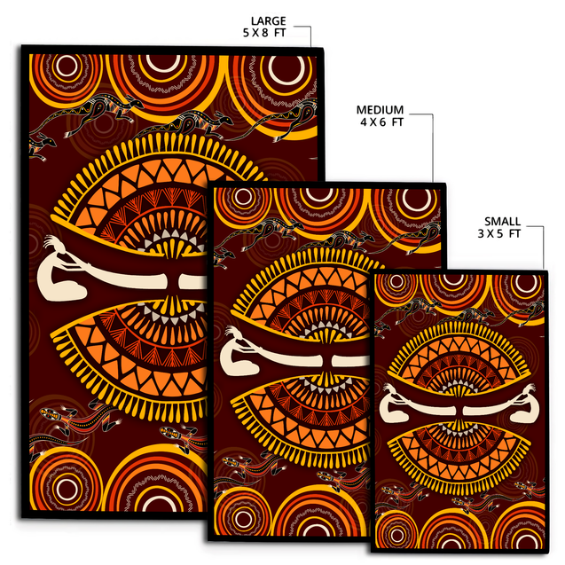 Aboriginal Didgeridoo Australia Culture art Rug