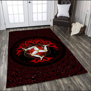 Celtic culture Triskelion Triple Red pattern 3D print Rug