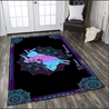 Personalized Name Bull Riding 3D Rug Mandala