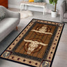 Bull Riding 3D Rug Skull