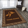 Personalized Name Bull Riding 3D Rug Rodeo Pattern