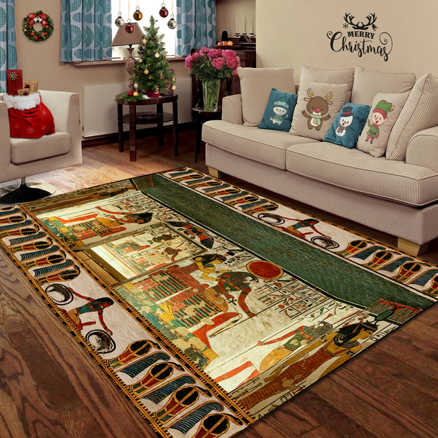 Tomb of nefertari Ancient Egypt 3D Design print Rug