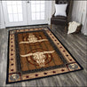 Bull Riding 3D Rug Skull