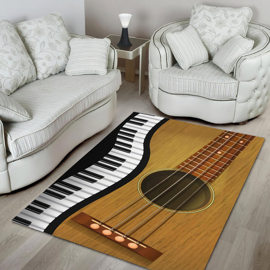 Guitar Piano Musical Instrument 3D Rug
