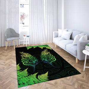 New Zealand Aotearoa Light Silver Fern Rug ML