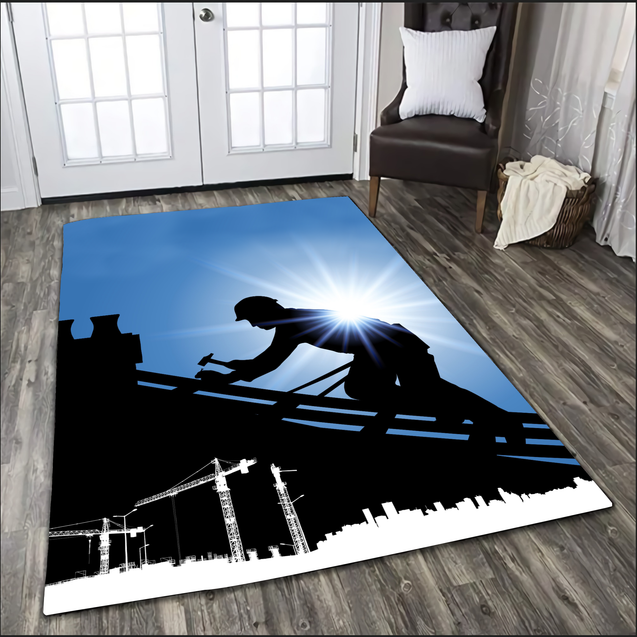 We Are Hard Roofers 3D Rug LAM