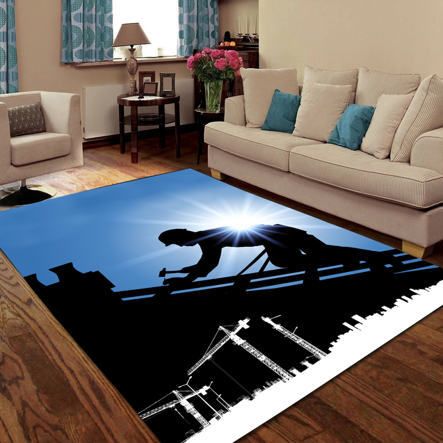 We Are Hard Roofers 3D Rug LAM