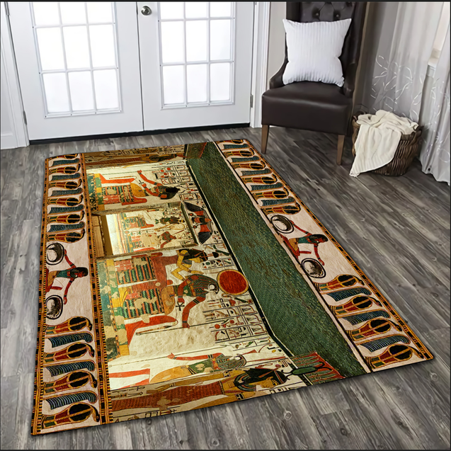 Tomb of nefertari Ancient Egypt 3D Design print Rug