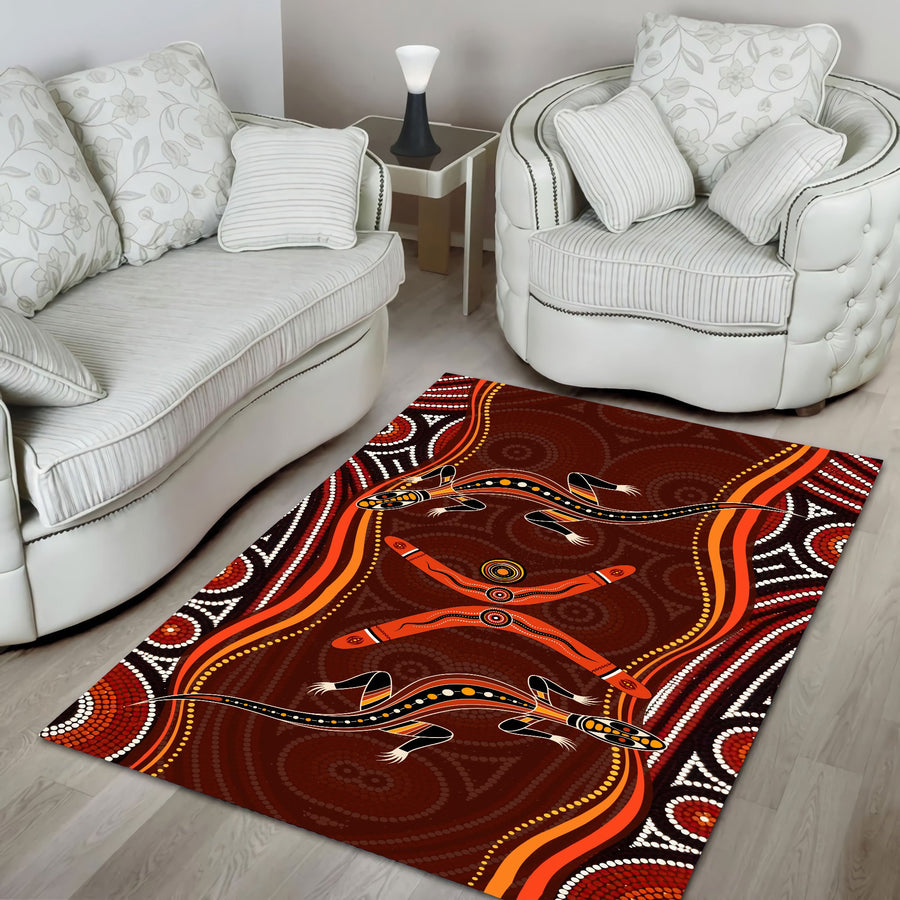 Aboriginal Naidoc Week Heal the Lizard 3D print Rug