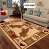 Personalized Name Bull Riding 3D Rug Rodeo