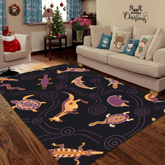 Aboriginal Animal Culture Painting art 3D Design Rug