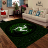 Celtic culture Triskelion Triple Green pattern 3D print Rug