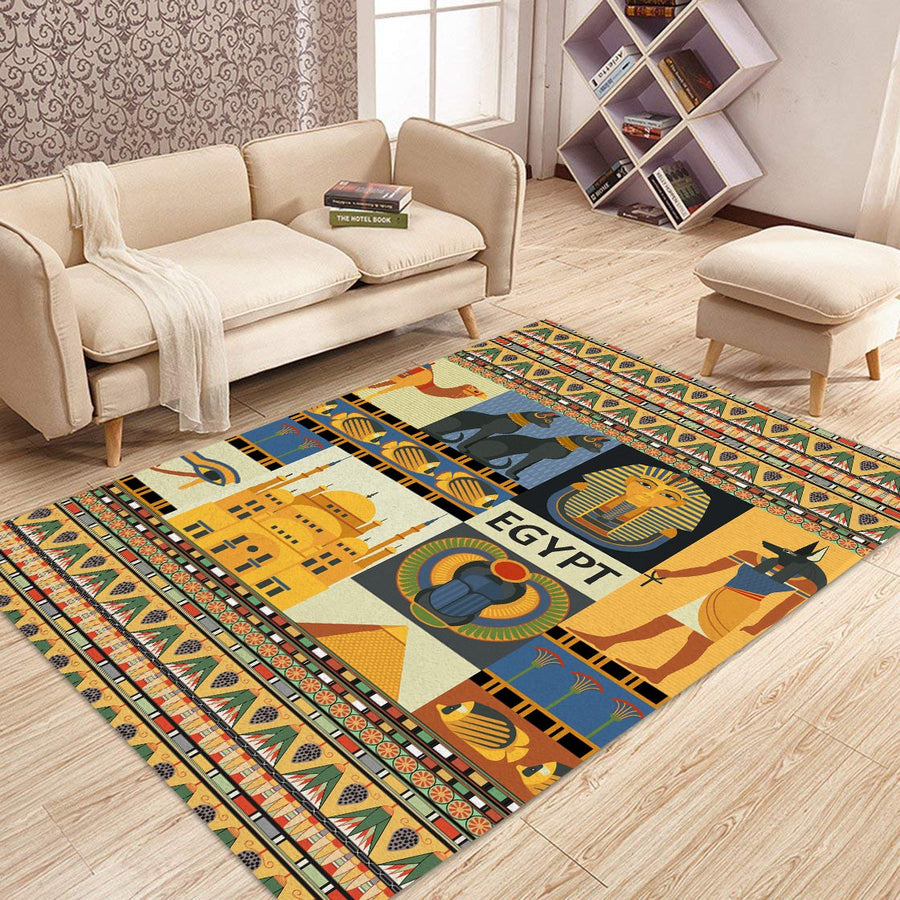 Ancient Egyptian Mythology Culture 3D print Rug