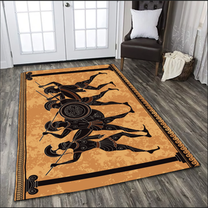 Ancient greece Warrior Greek Mythology 3D design print Rug