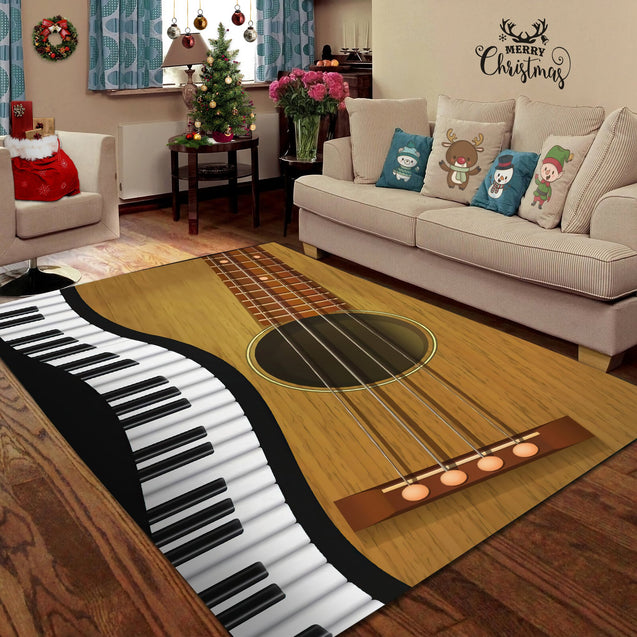 Guitar Piano Musical Instrument 3D Rug