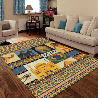 Ancient Egyptian Mythology Culture 3D print Rug