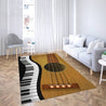 Guitar Piano Musical Instrument 3D Rug