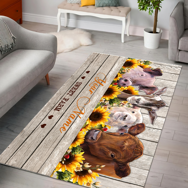 Happy Farm - Persionalized Name 3D Rug