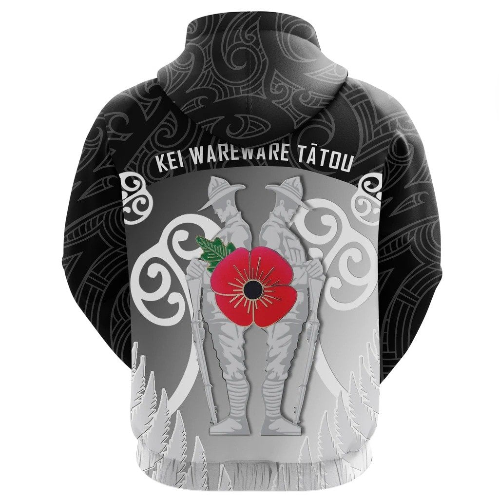 Anzac New Zealand Hoodie, Red Poppy Remembrance Pullover Hoodie, Zip, T-shirt HC18803 - Amaze Style™-Apparel