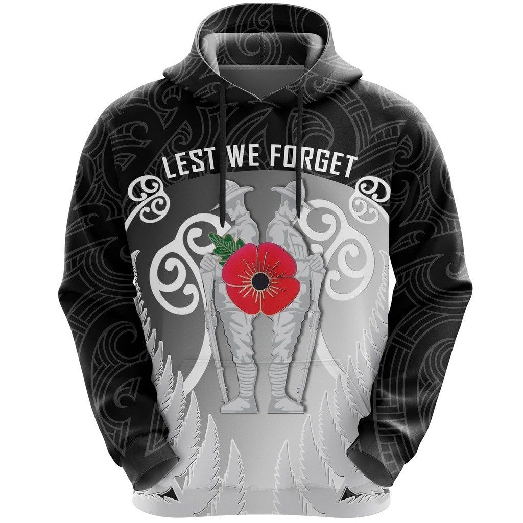 Anzac New Zealand Hoodie, Red Poppy Remembrance Pullover Hoodie, Zip, T-shirt HC18803 - Amaze Style™-Apparel