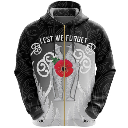 Anzac New Zealand Hoodie, Red Poppy Remembrance Pullover Hoodie, Zip, T-shirt HC18803 - Amaze Style™-Apparel