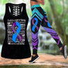 Rheumatoid arthritis awareness ribbon legging + hollow tank combo HAC270401-Apparel-HG-S-S-Vibe Cosy™