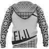 Fiji Tapa Hoodie - Circle Black-Apparel-Khanh Arts-Hoodie-S-Vibe Cosy™
