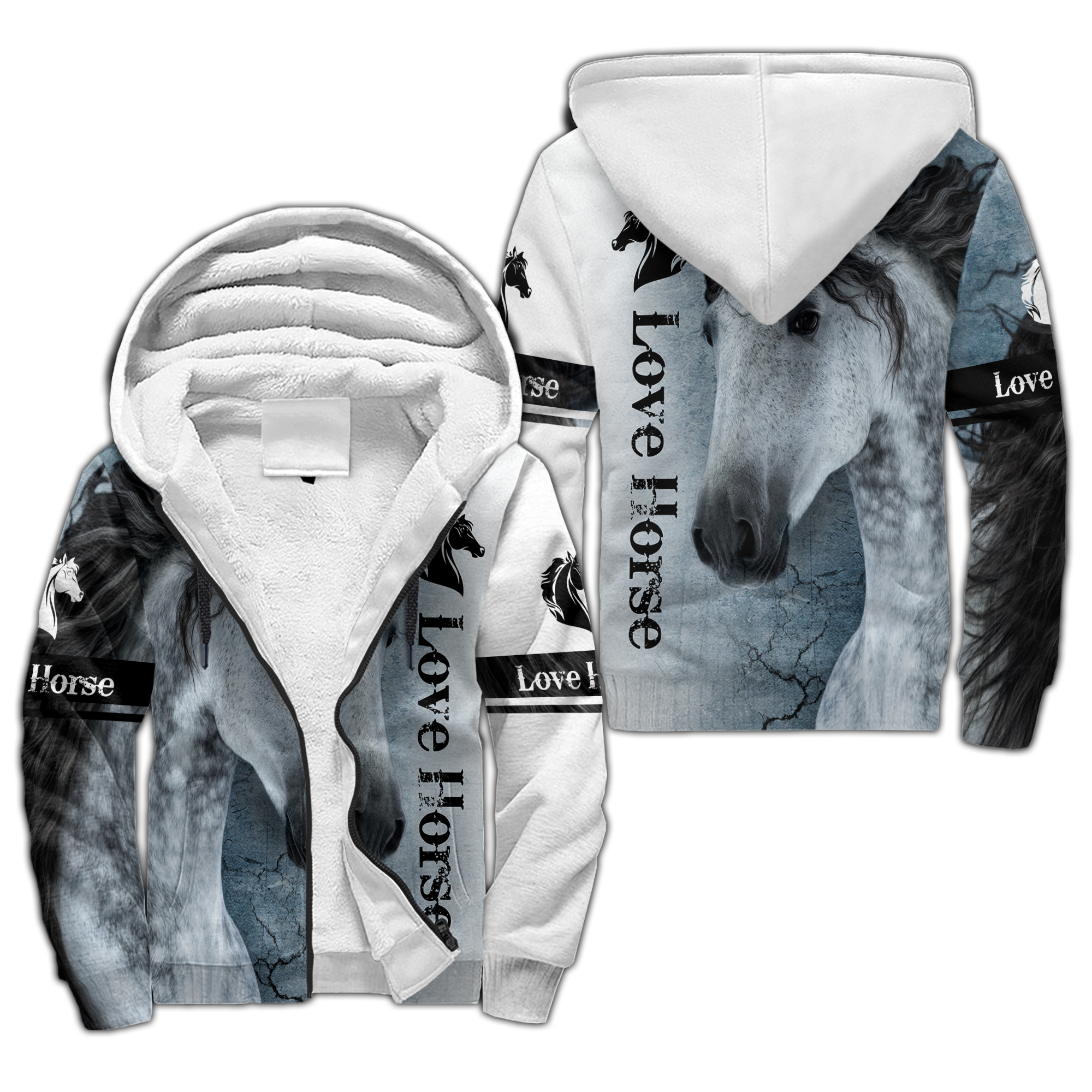 Love Horse 3D All Over Printed Hoodie Pi112055