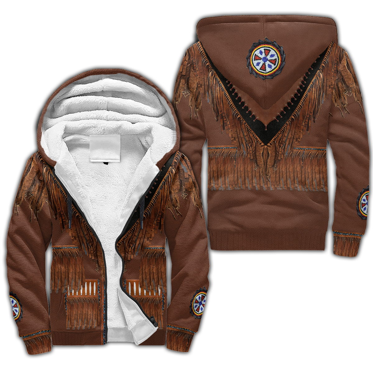 Native Cowboy Jacket No8 Cosplay 3D Over Printed Unisex Deluxe Hoodie ML