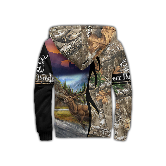 Deer Hunting 3D Over Printed Unisex Deluxe Hoodie ML