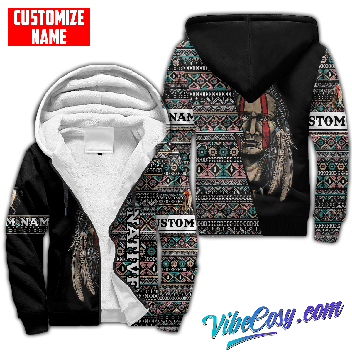Customized Name Native American 3D All Over Printed Unisex Shirts