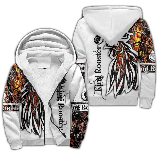 Rooster Camo 3D All Over Printed Unisex Deluxe Hoodie ML