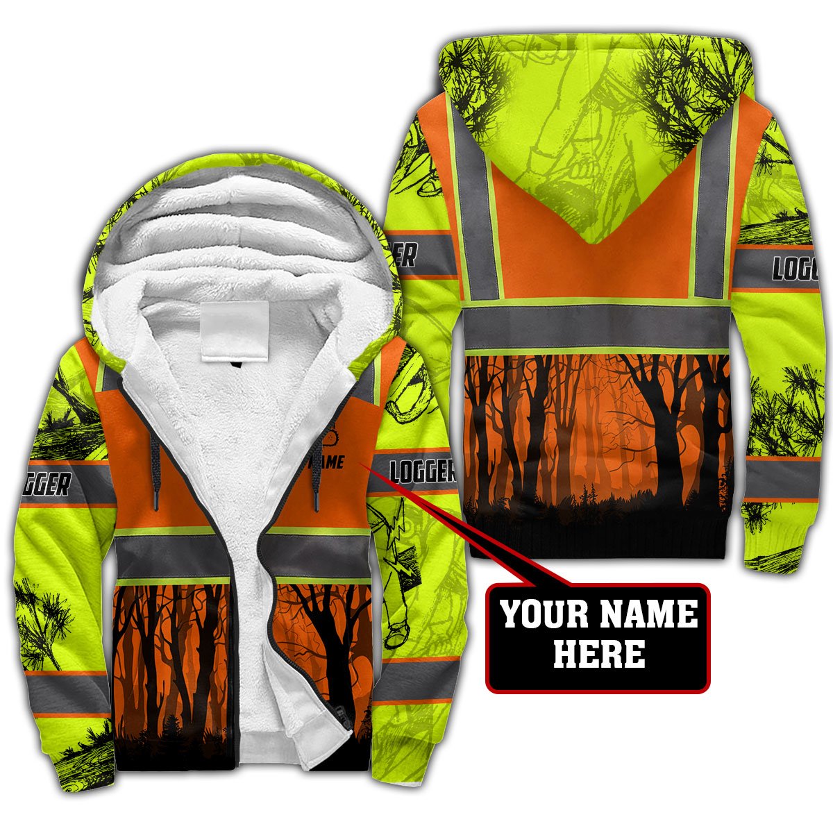 Premium Personalized 3D Printed Logger Safety MEI