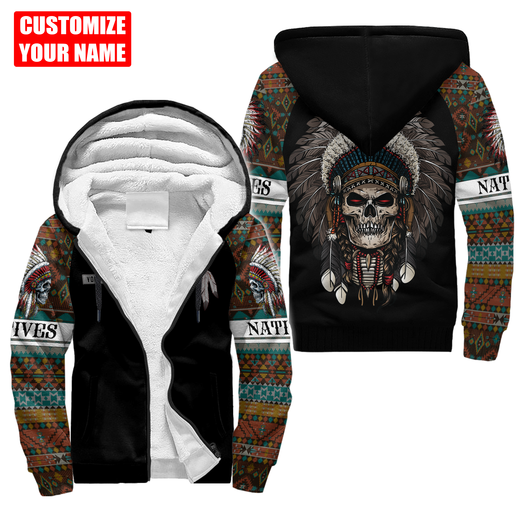 Customized name Native American 3D All Over Printed Unisex Shirts