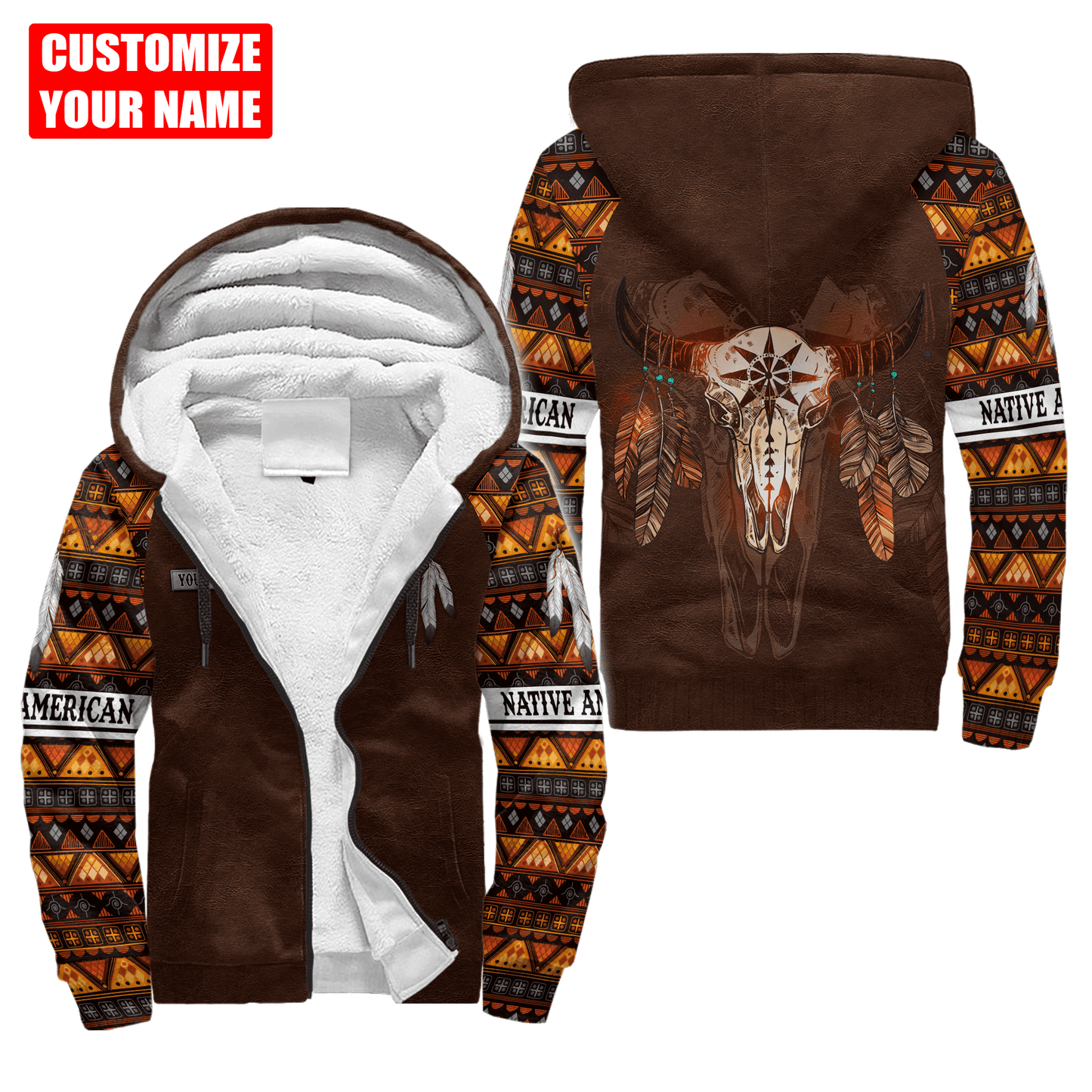 Customized Name Native American 3D All Over Printed Unisex Shirts